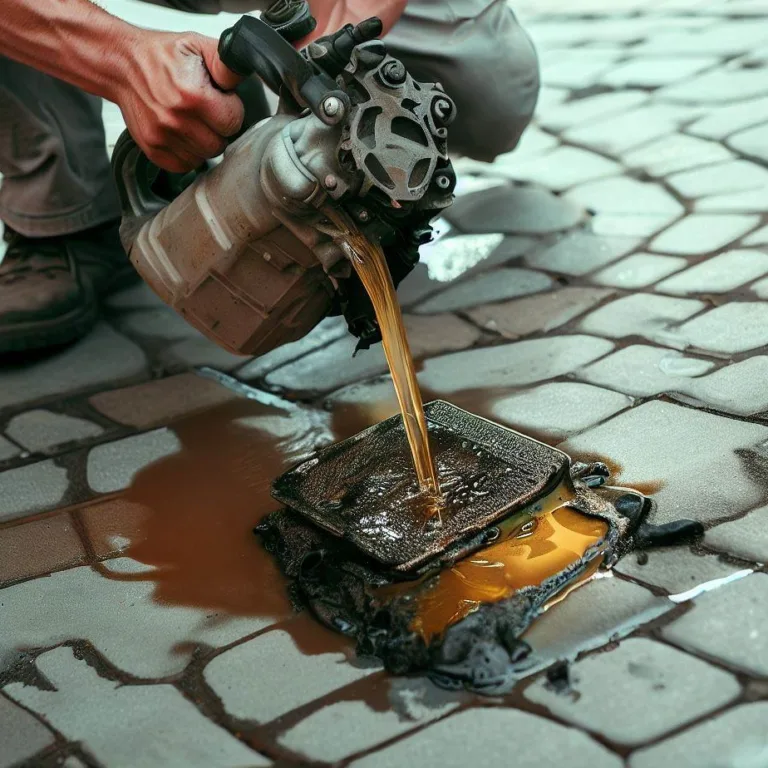 Cu ce se curată uleiul de motor de pe pavele